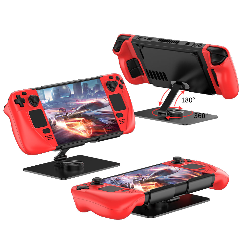 For Steam Deck Shockproof Carbon Steel Protective Case Anti-drop Game Controller Cover with Display Stand Holder For Steam Deck Shockproof Carbon Steel Protective Case Anti-drop Game Controller Cover with Display Stand Holder